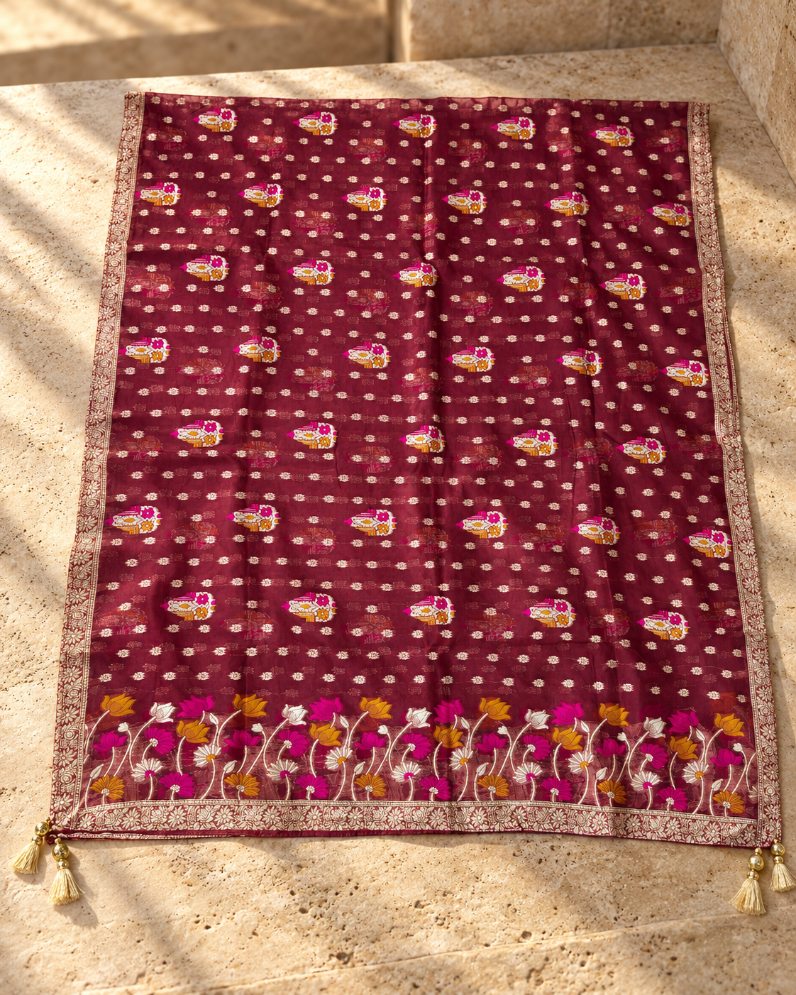 Maroon Mehfil Kurta Set