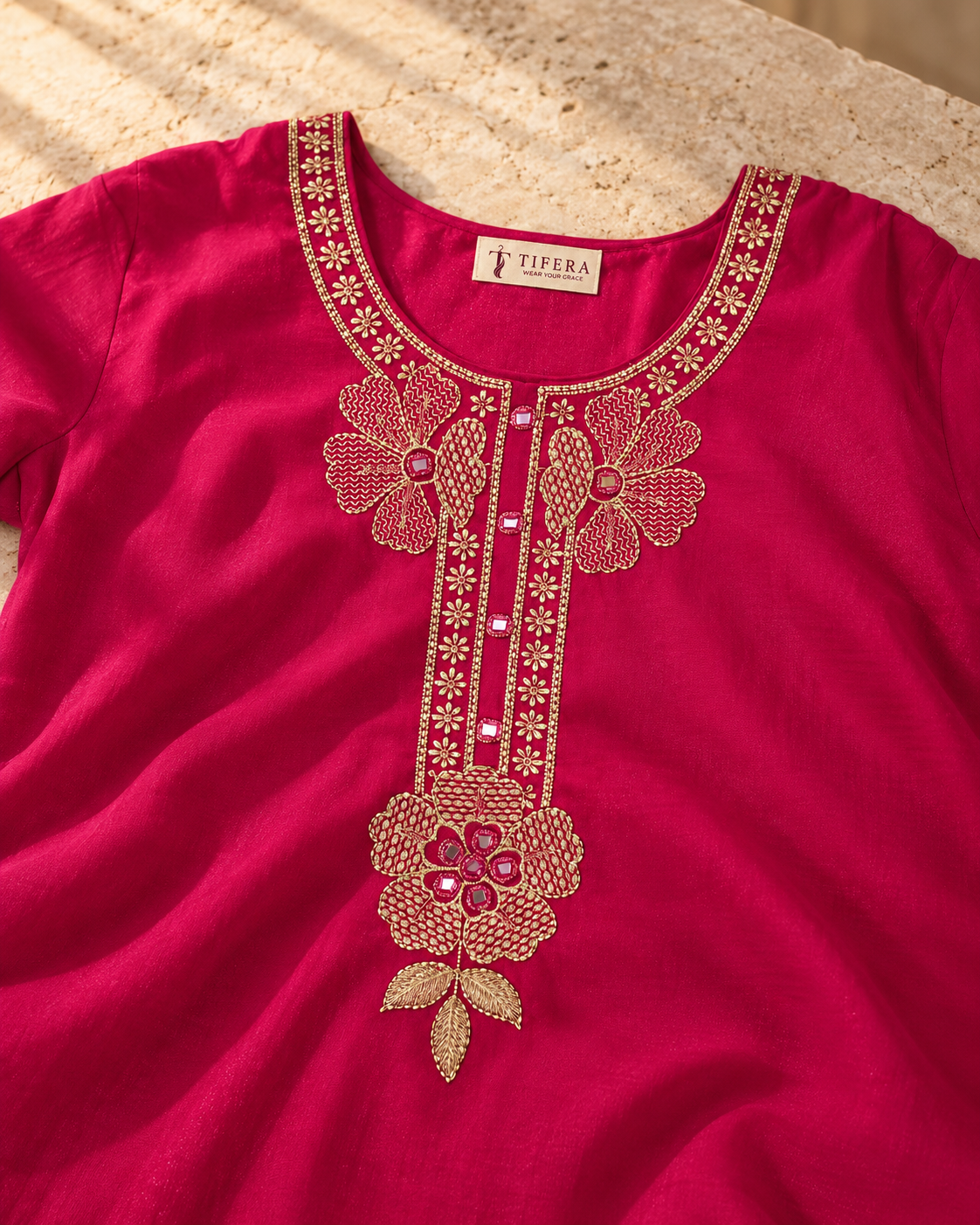 Magenta Gulbahar Kurta Set