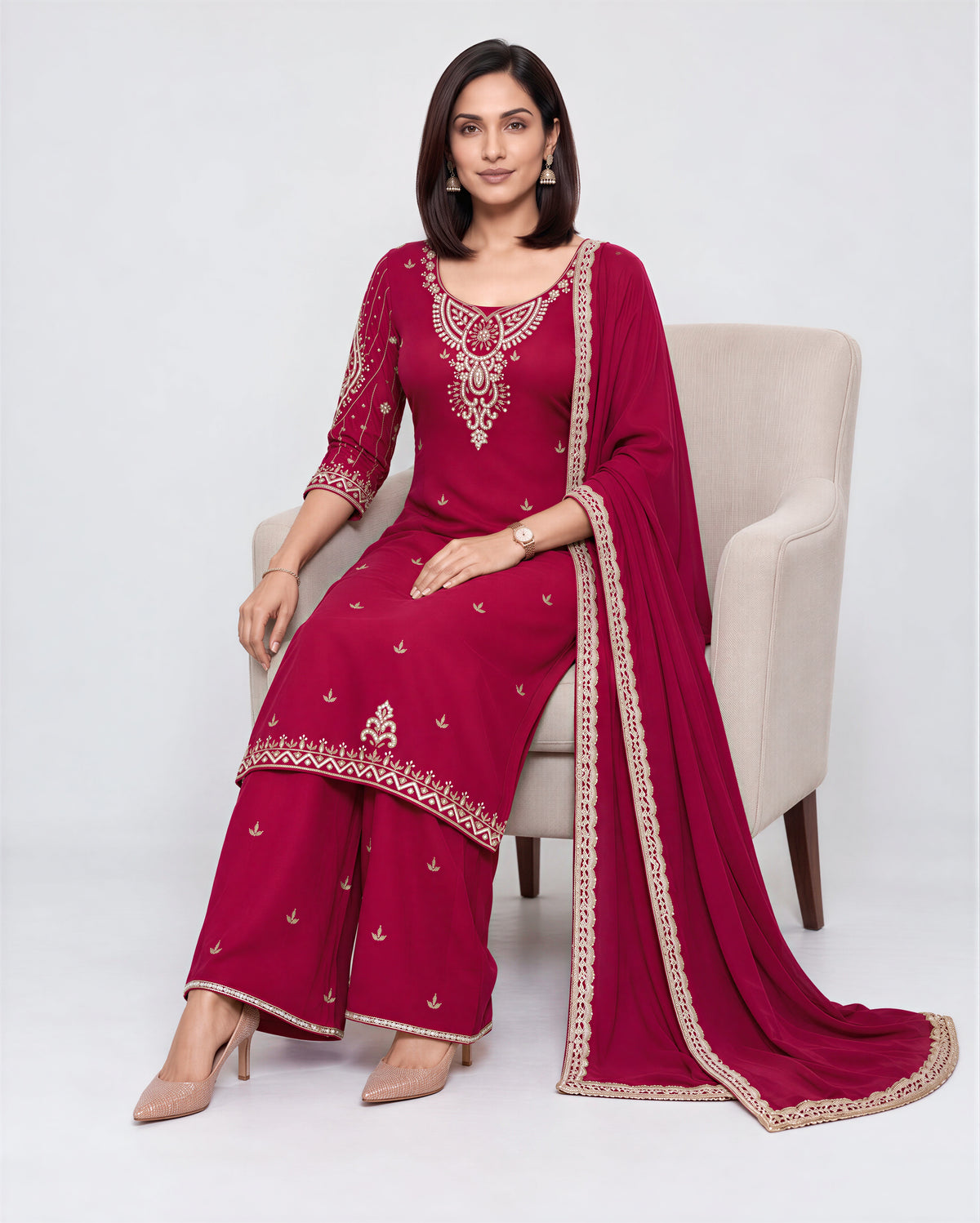 Raspberry Riwaayat Kurta Set