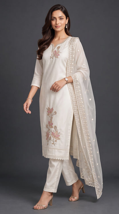 Ivory Gulnaar Kurta Set