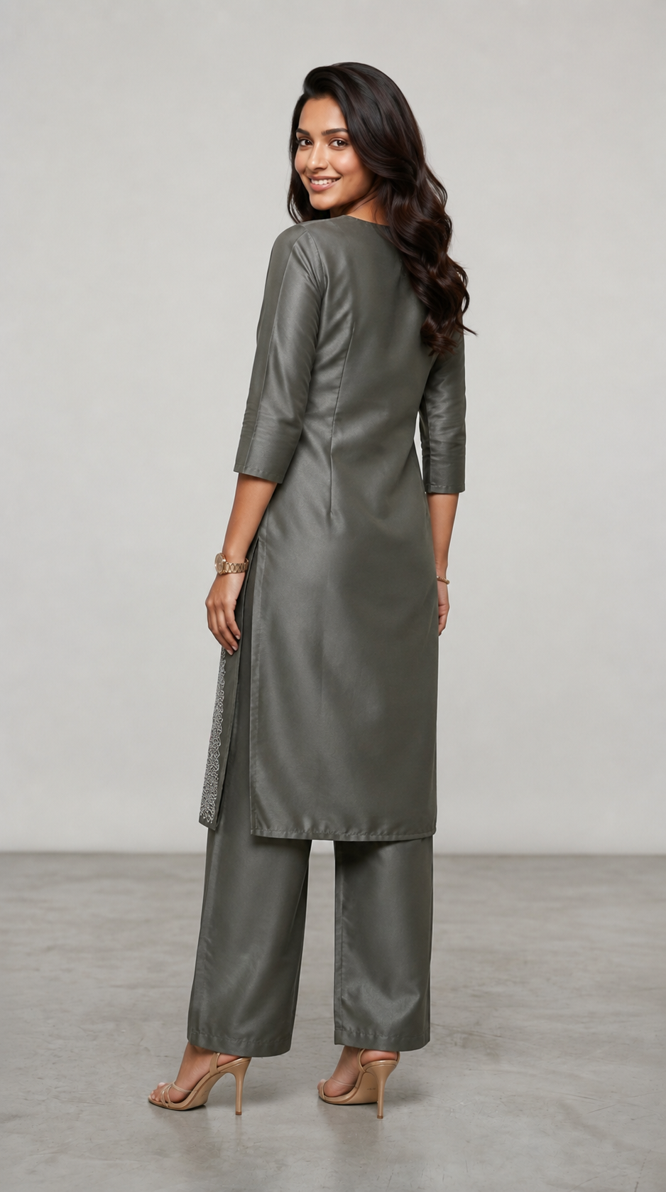 Graphite Grace Roman Silk Co ord Set