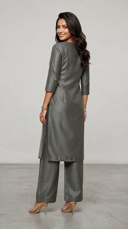 Graphite Grace Roman Silk Co ord Set