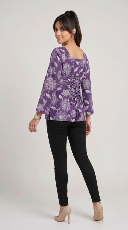 Violet Whisper Heer Short Top