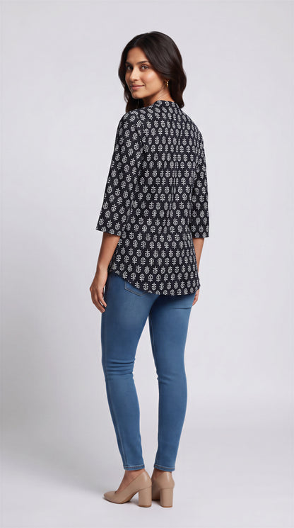 Noir Sprig Regular Short Top