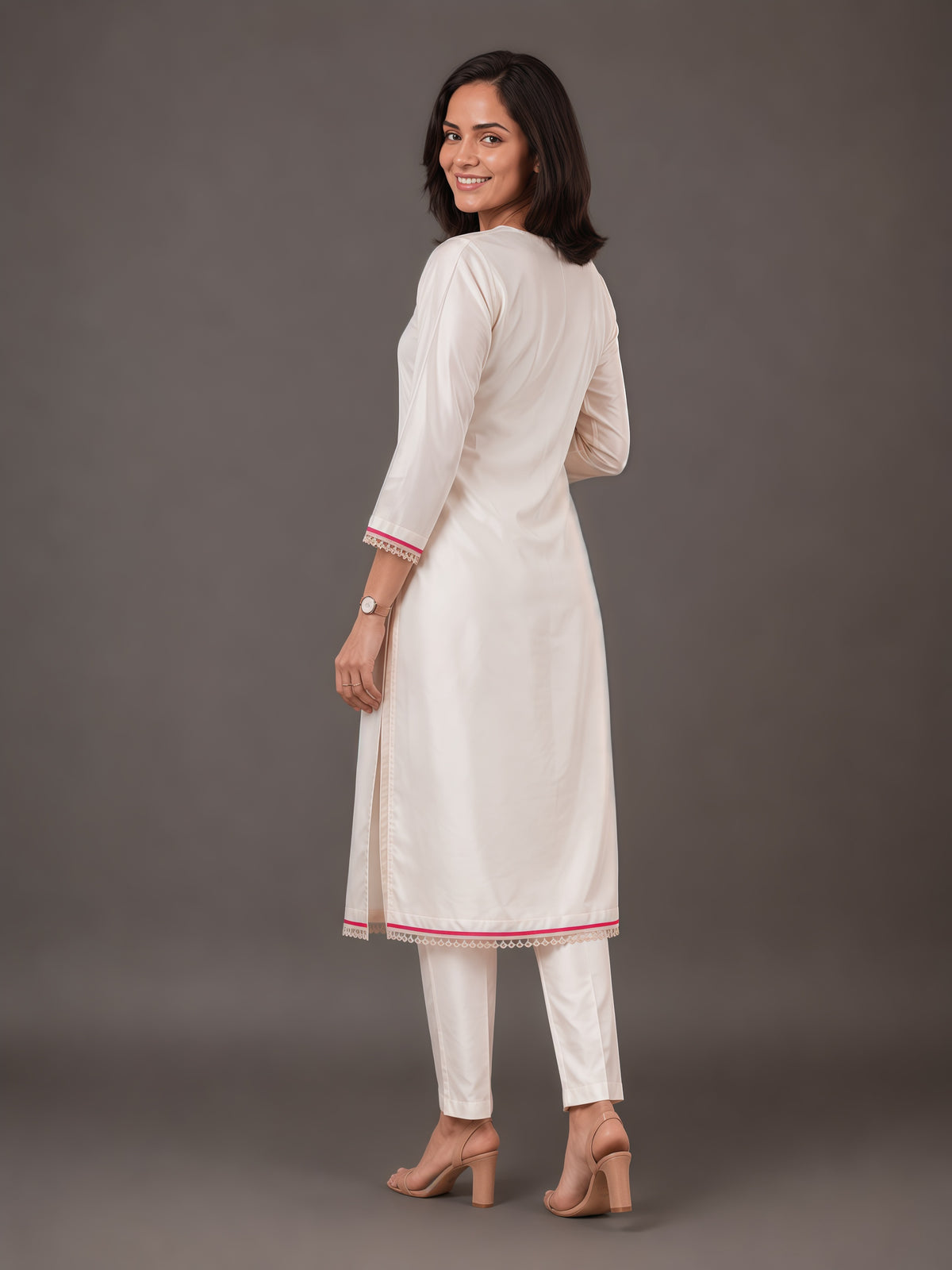 Sunehri Rose Chanderi Silk Kurta Set