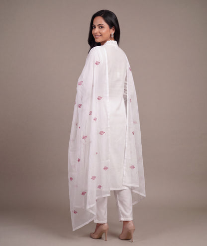 White Botanica Kurta Set