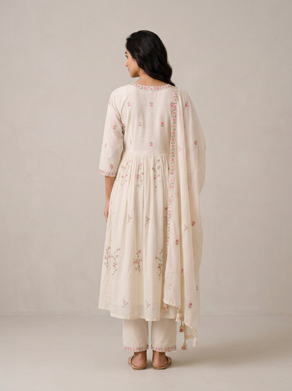 Ivory Blossom Kurta Set