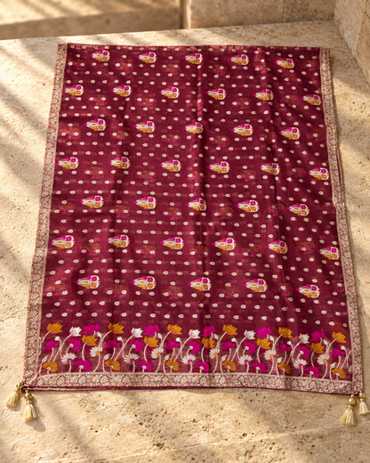 Maroon Mehfil Kurta Set