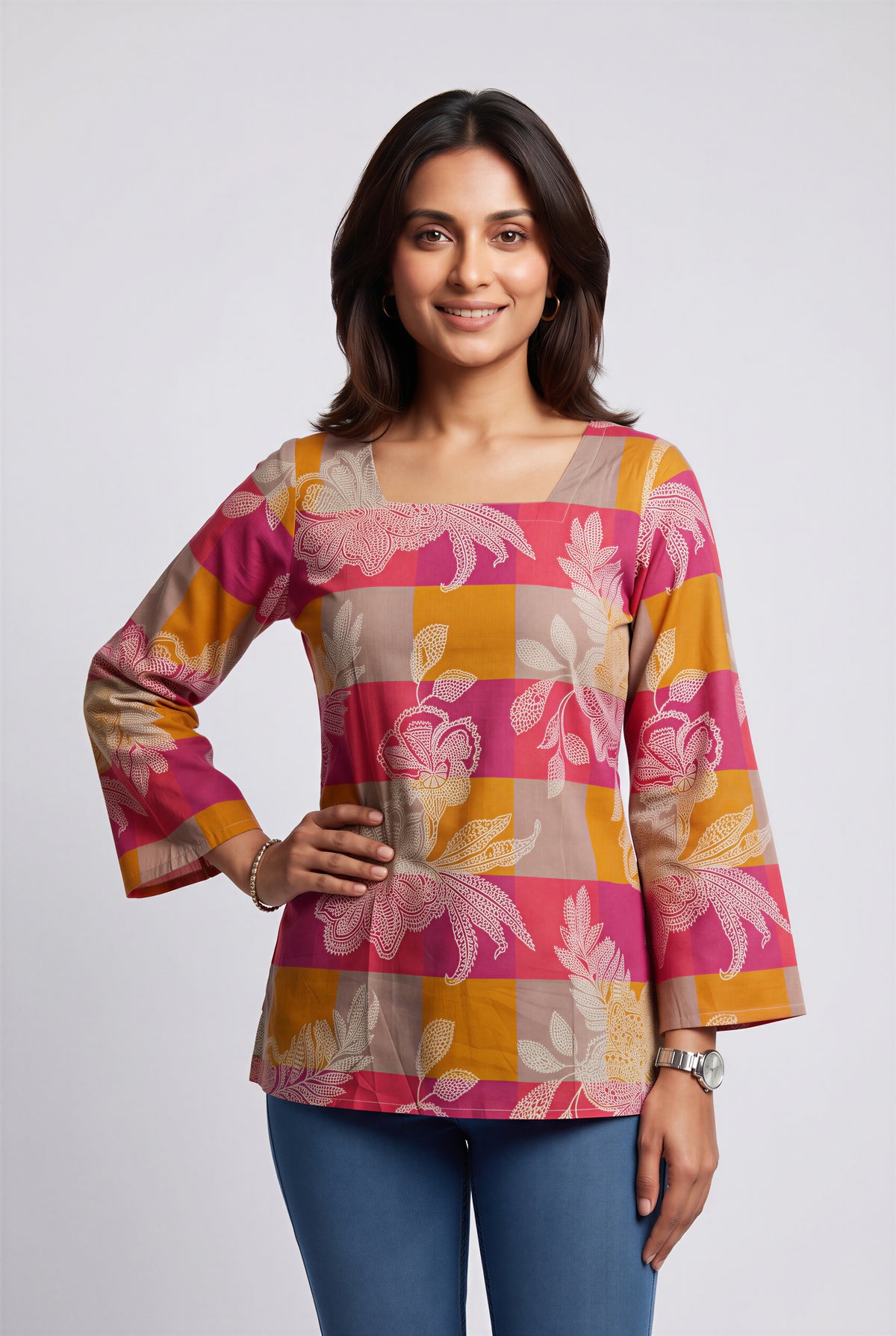 Fuchsia Canvas Heer Short Top