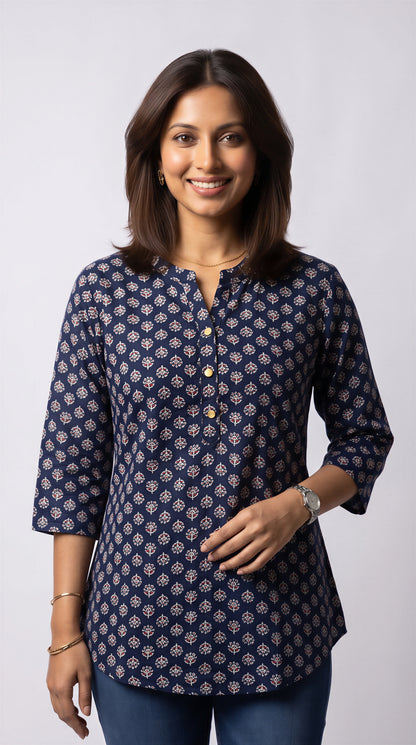 Indigo Sprig Short Top