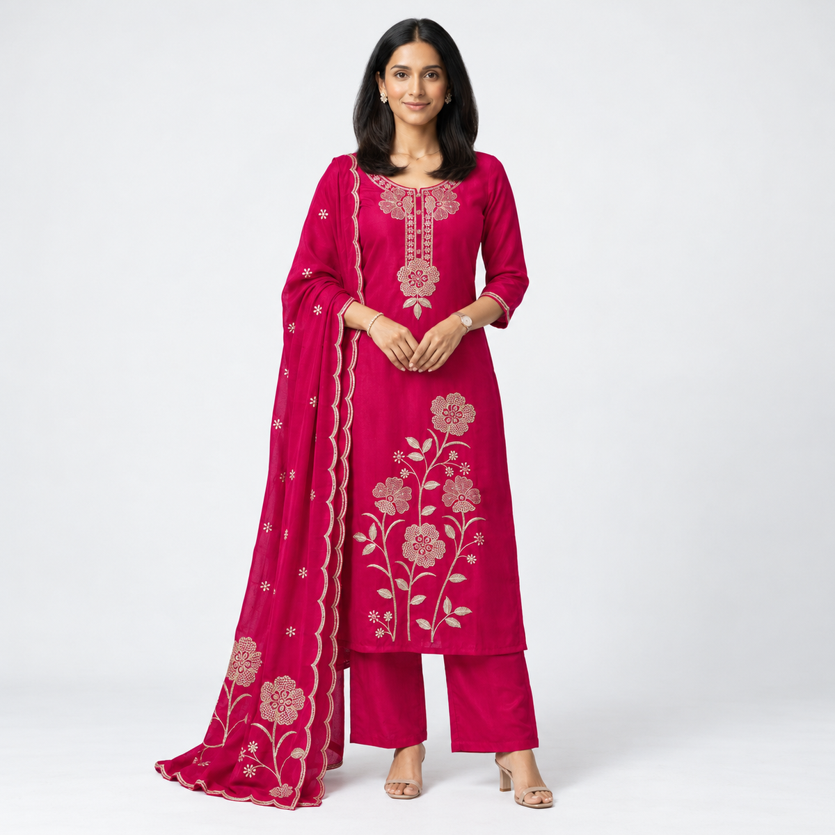 Magenta Gulbahar Kurta Set