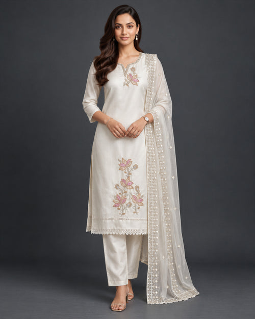 Ivory Gulnaar Kurta Set