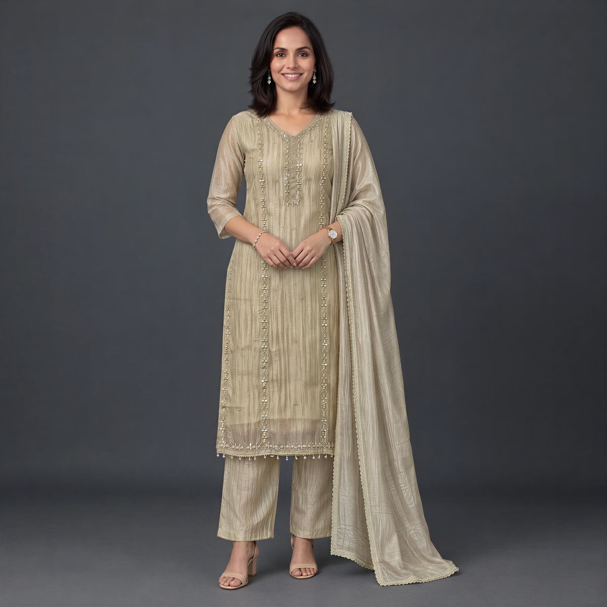 Champagne Aura Kurta Set