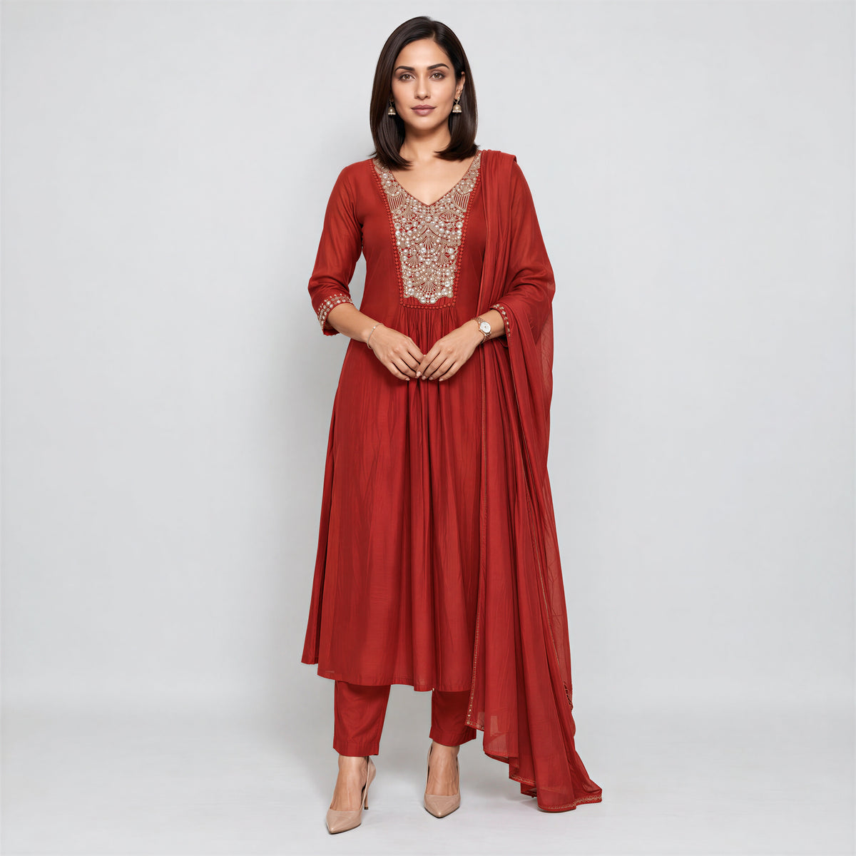 Copper Radiance Kurta Set