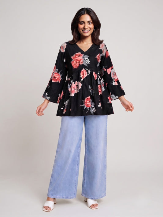 Noir Rosette Alia Top