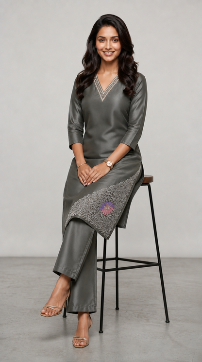 Graphite Grace Roman Silk Co ord Set
