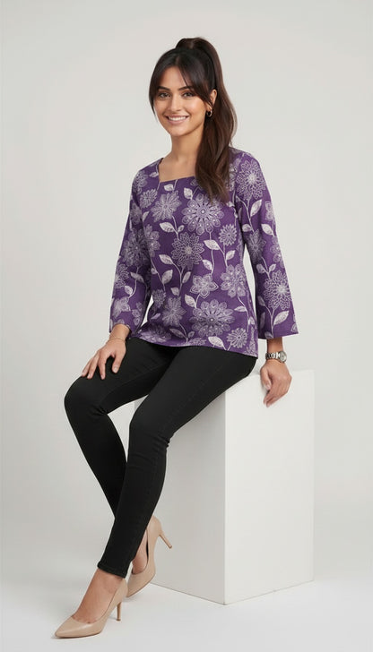 Violet Whisper Heer Short Top