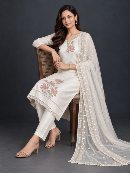Ivory Gulnaar Kurta Set
