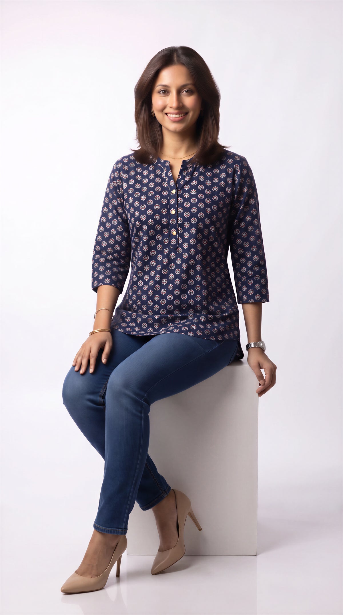 Indigo Sprig Short Top