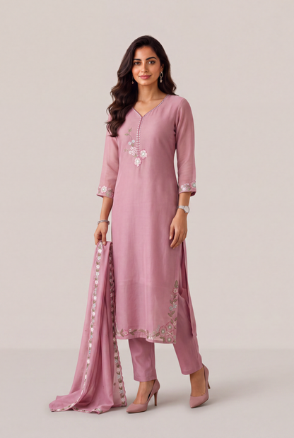 Blush Pink Kurta Set