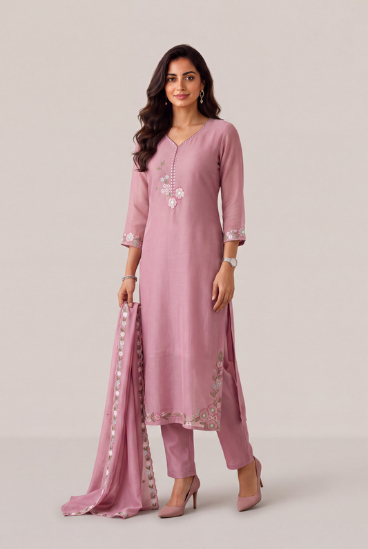 Blush Pink Kurta Set