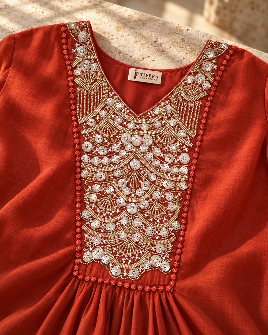 Copper Radiance Kurta Set
