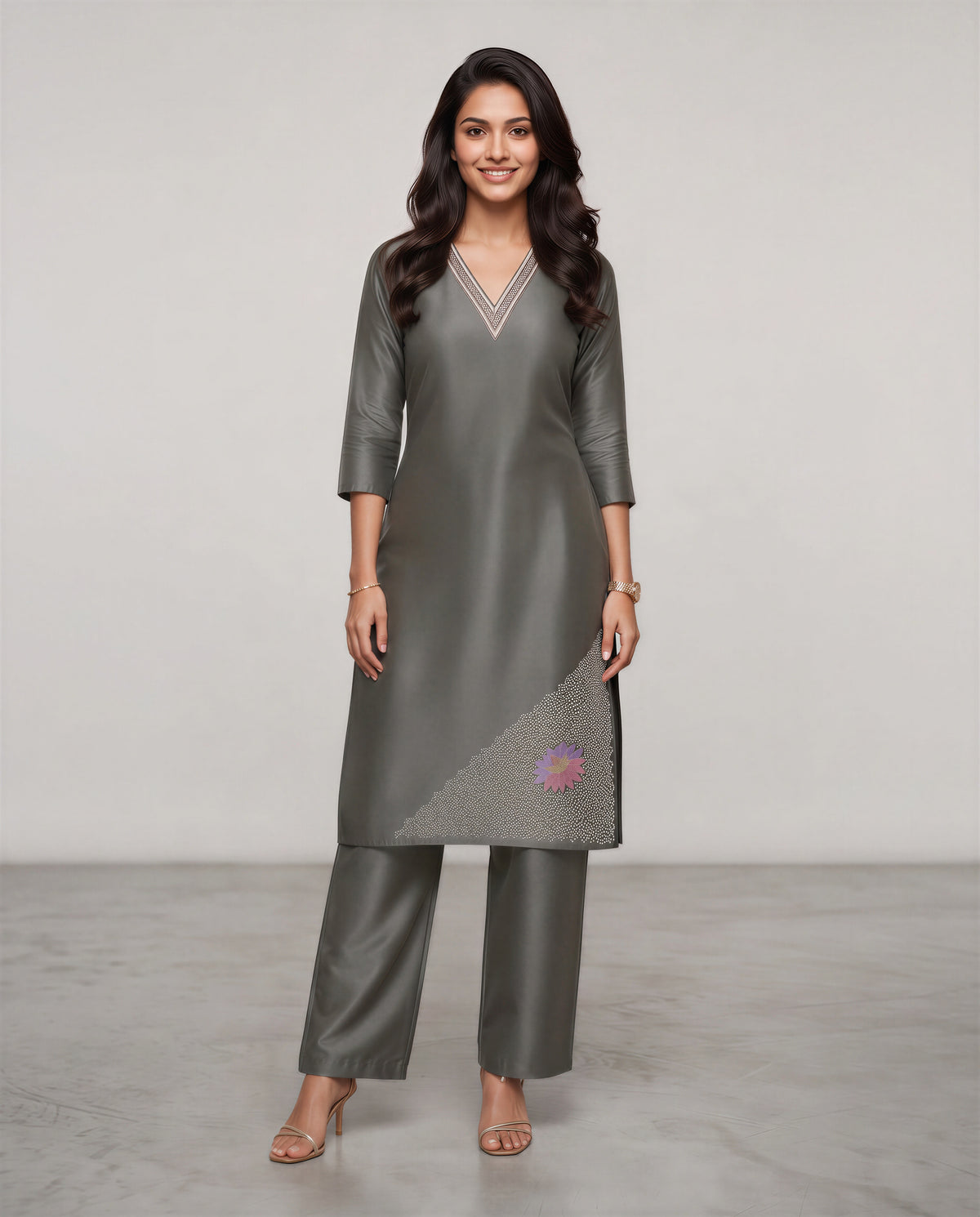 Graphite Grace Roman Silk Co ord Set