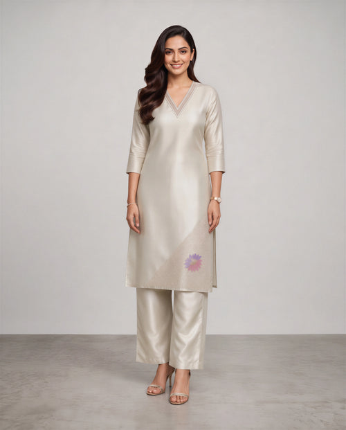 Ivory Dune Roman Silk Co ord Set