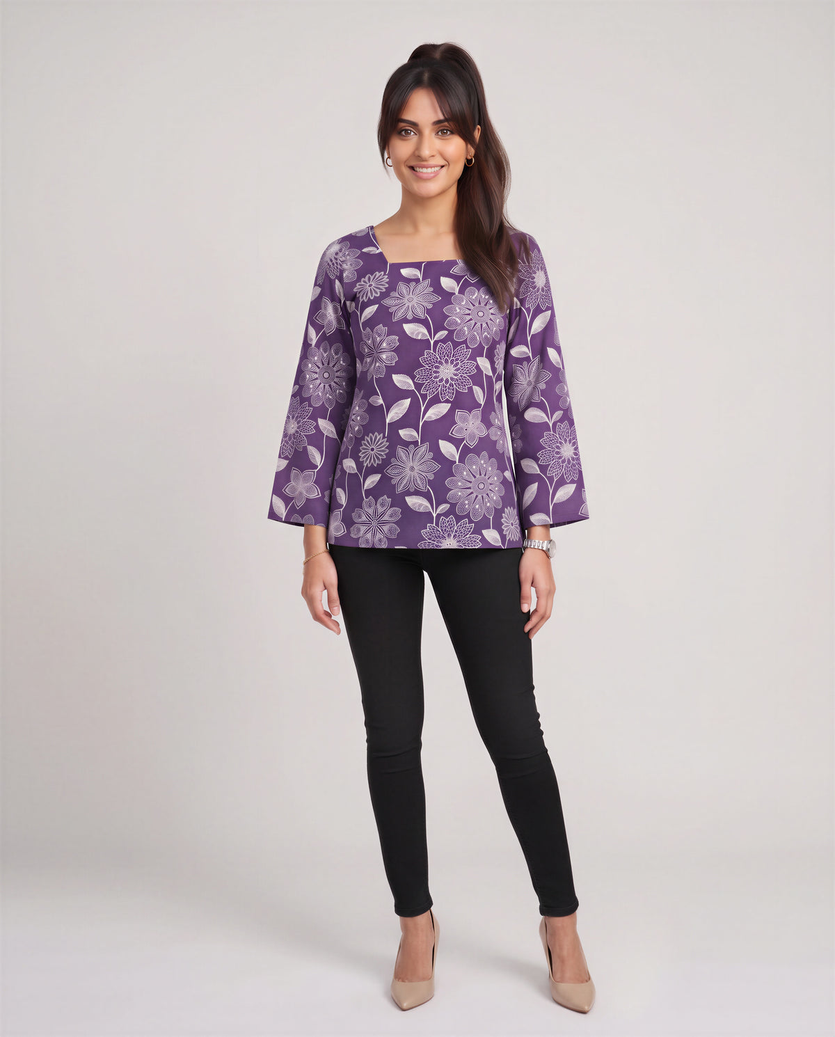 Violet Whisper Heer Short Top