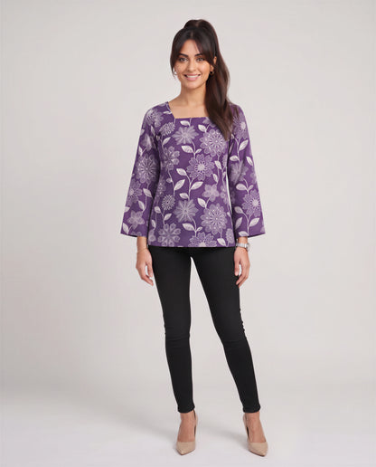 Violet Whisper Heer Short Top