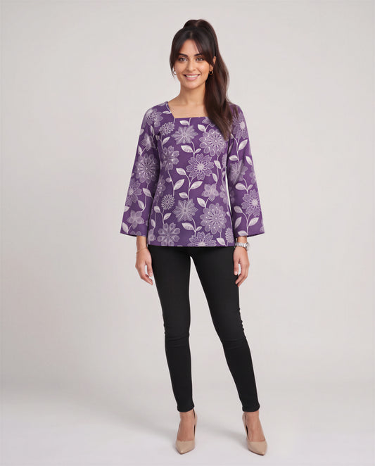Violet Whisper Heer Short Top