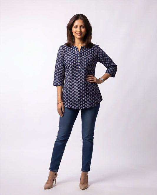 Indigo Sprig Short Top